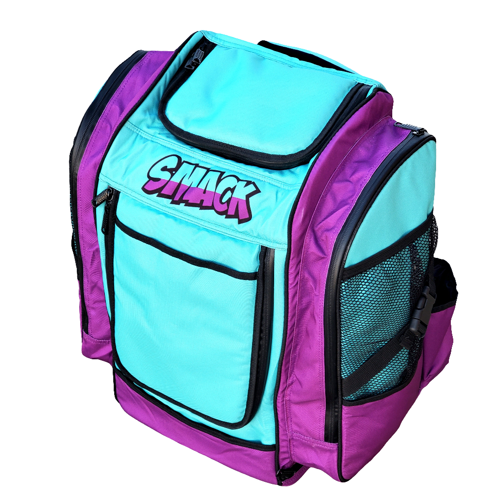 Buzz City Edition Purple & Aqua Disc Golf Backpack