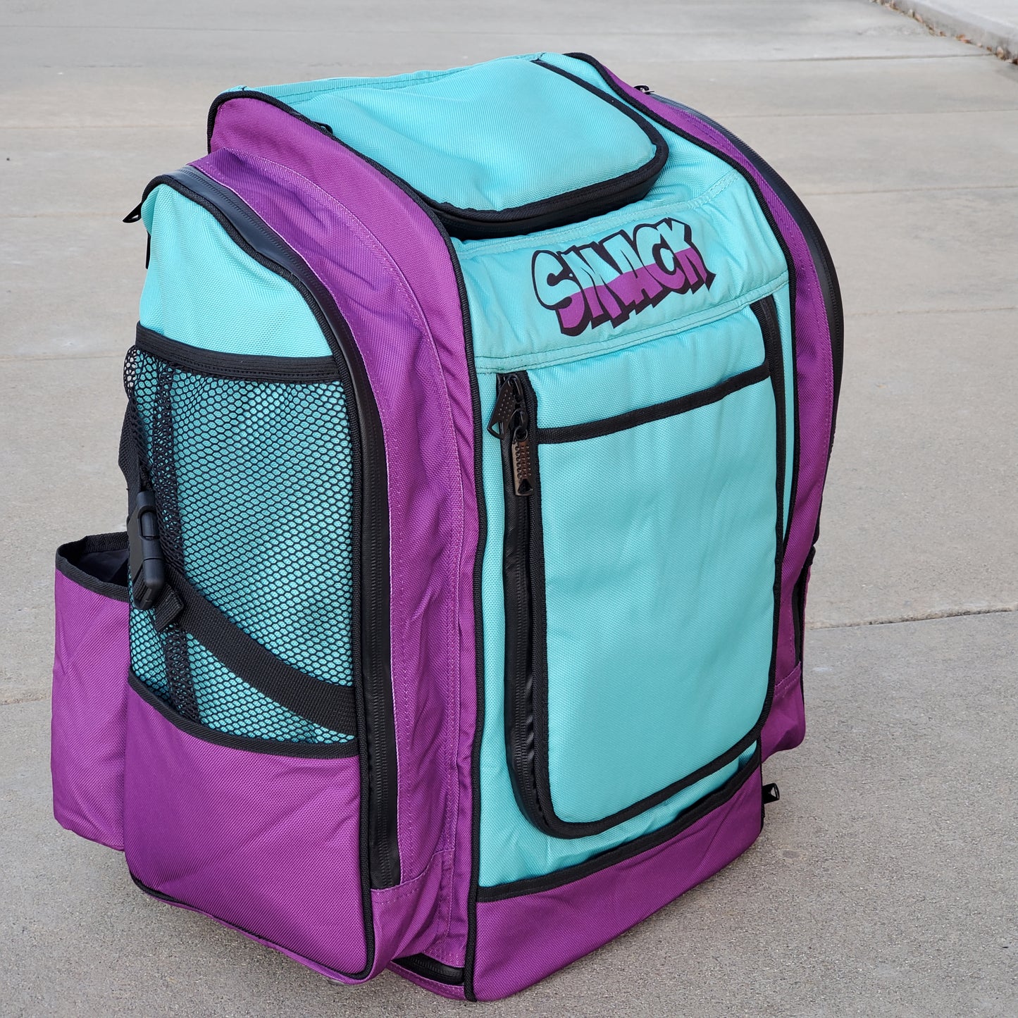 Buzz City Edition Purple & Aqua Disc Golf Backpack