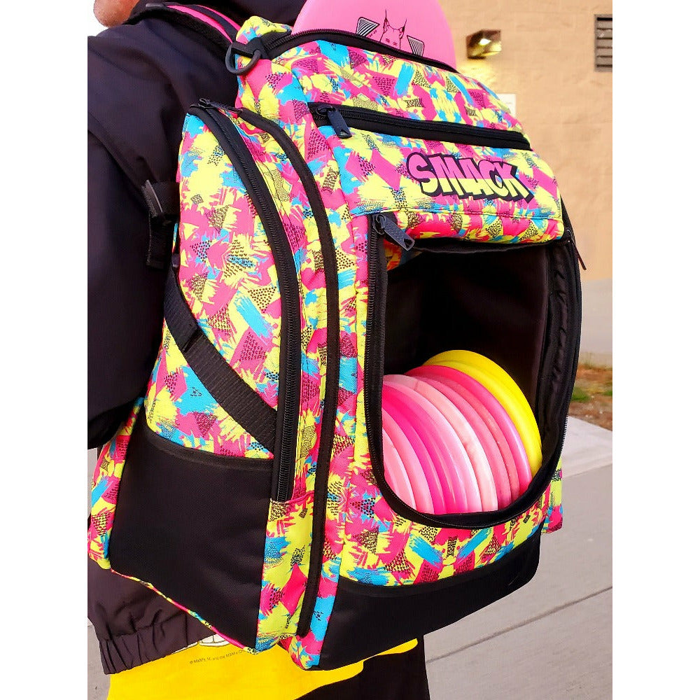 bright neon smack disc golf bag 