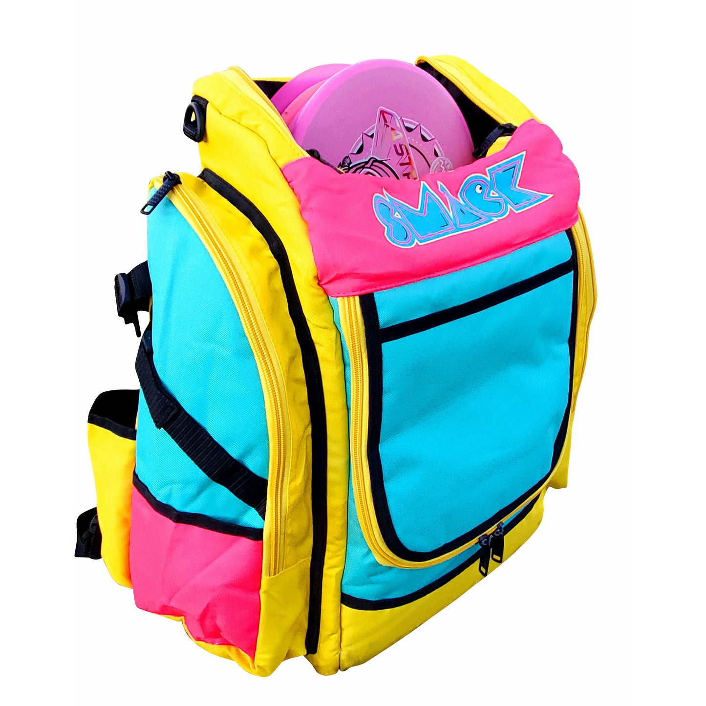 Ms. Pac man disc golf backpack