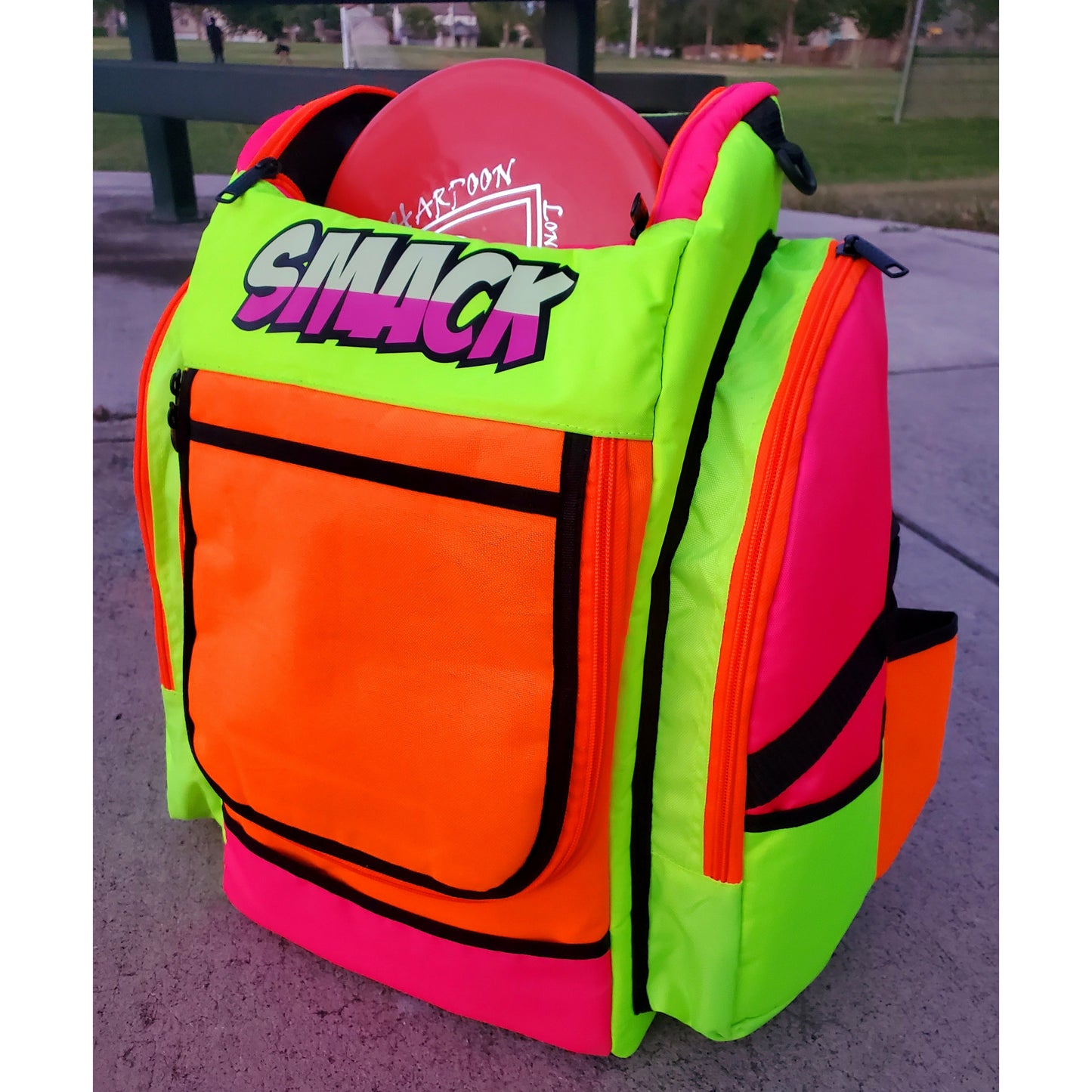 The Highlighter Edition - Orange Yellow & Pink Disc Golf Backpack