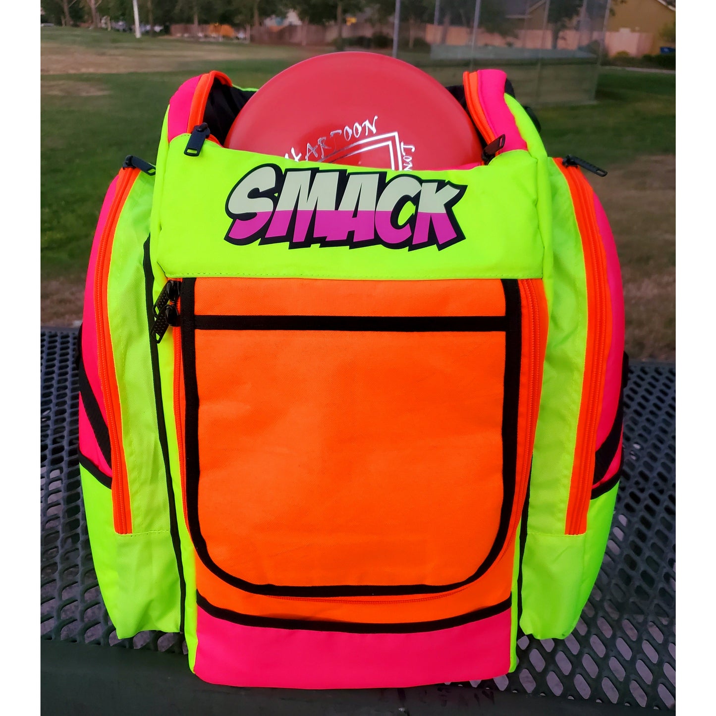 The Highlighter Edition - Orange Yellow & Pink Disc Golf Backpack