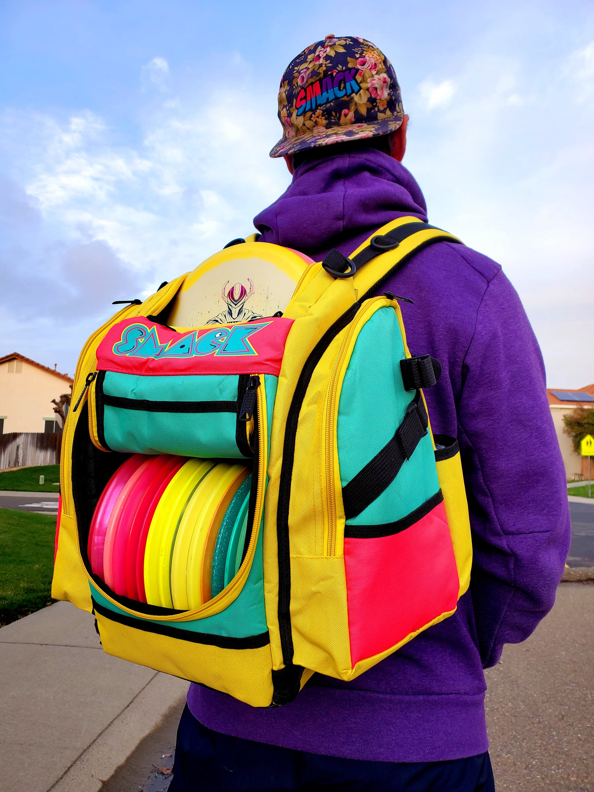 pink disc golf backpack