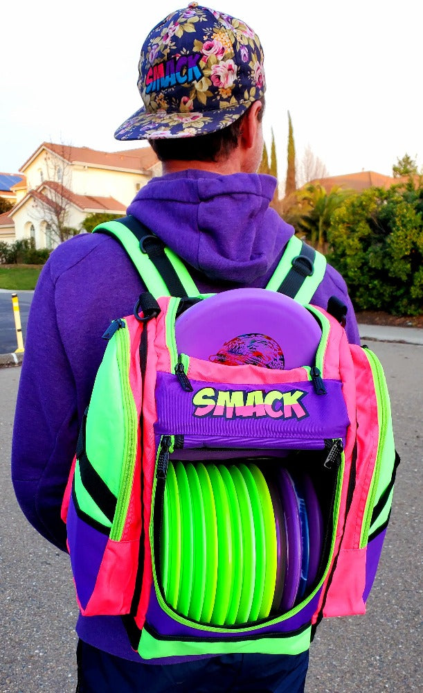 Color Blast Jr Edition, Neon Pink, Green  Disc Golf Backpack