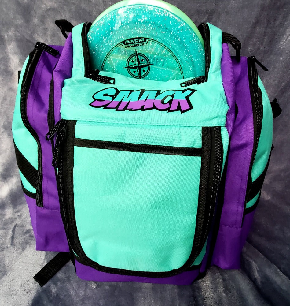 purple disc golf backpack