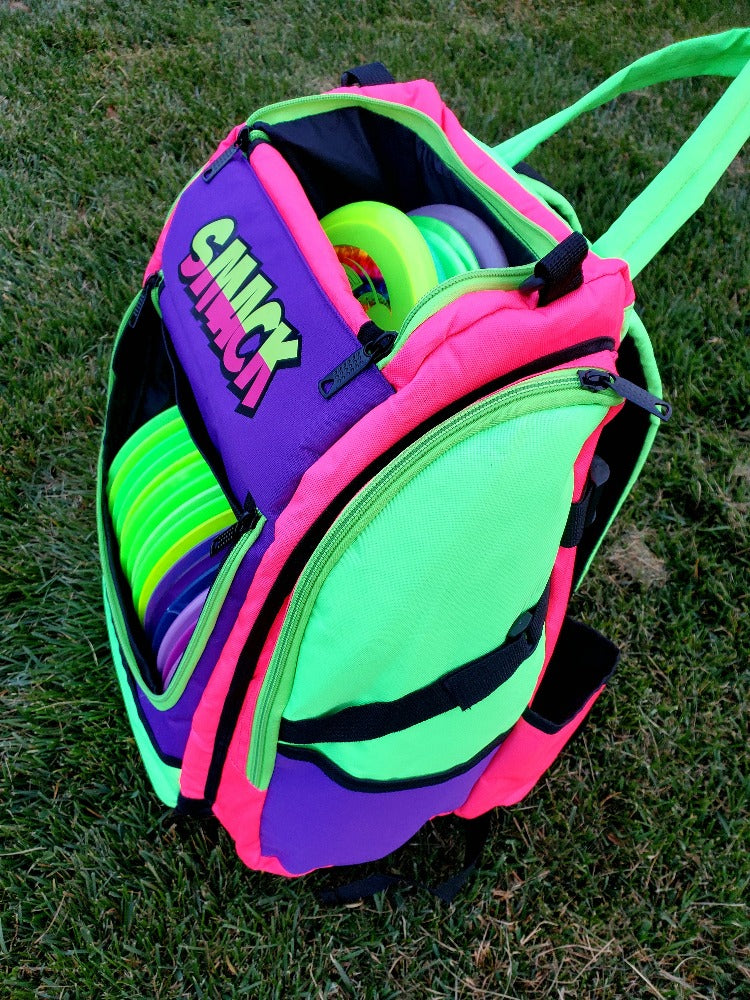 neon disc golf backpack